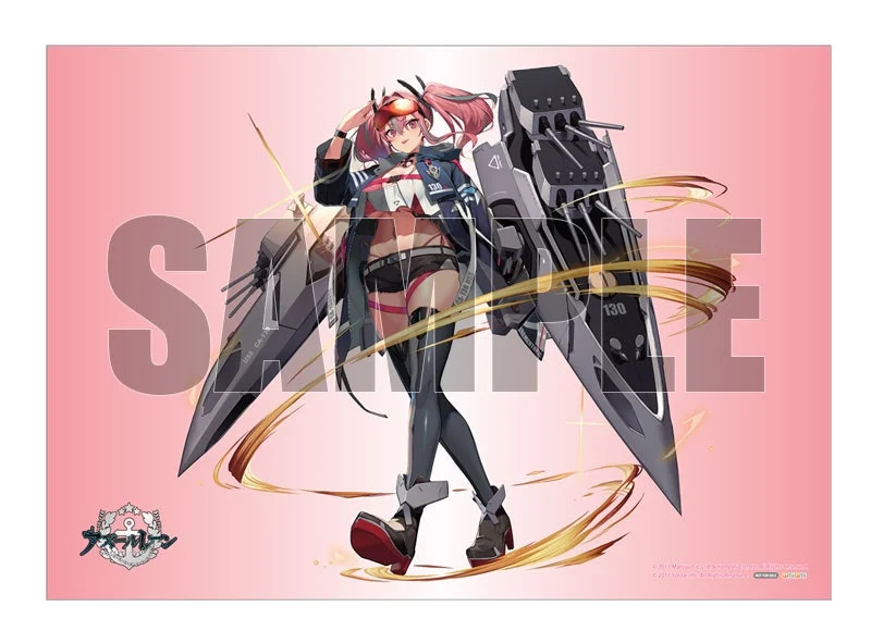 あみあみ限定A2クリアポスターのSAMPLE見本。描かれた装備を立体付属品とはしていません。