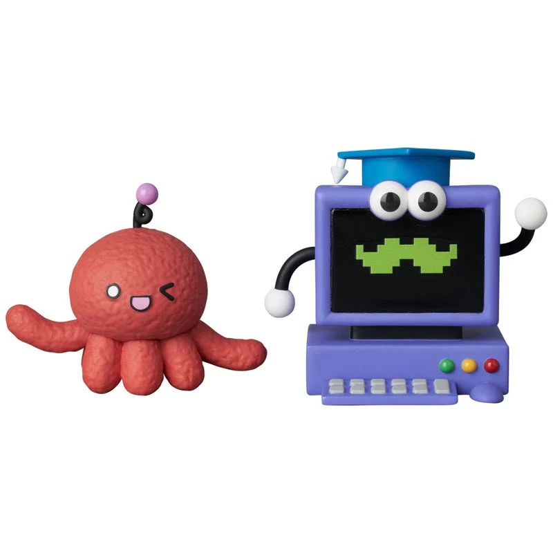 No.992 パウル&はかせの正面見本。2キャラクターで1商品番号、公表全高は約50mmです。
